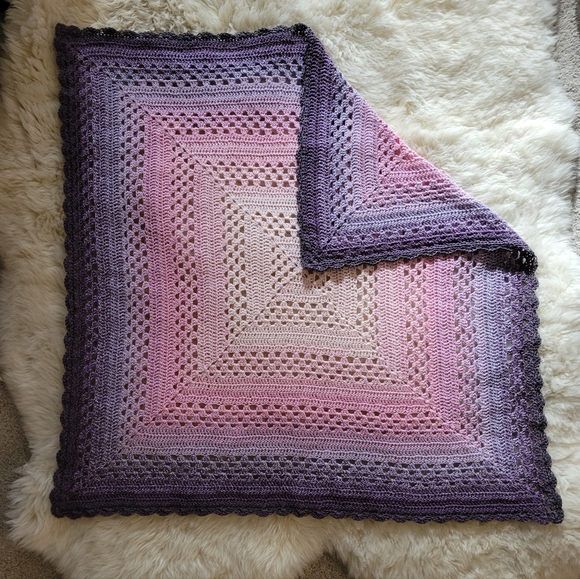 Handmade Crochet Baby Blanket and Bunny Bundle - Picture 3 of 6